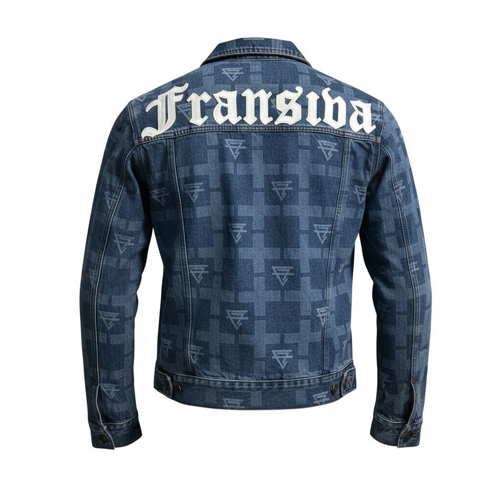 CF monogram logo printed Jeans Jacket