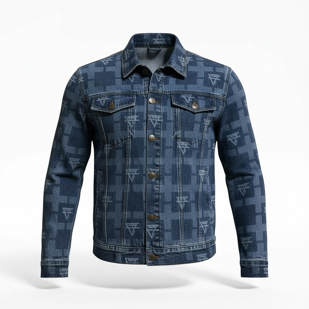 CF monogram logo printed Jeans Jacket