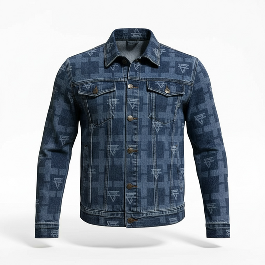 CF monogram logo printed Jeans Jacket