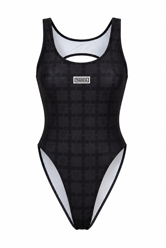 CF monogram print monokinis