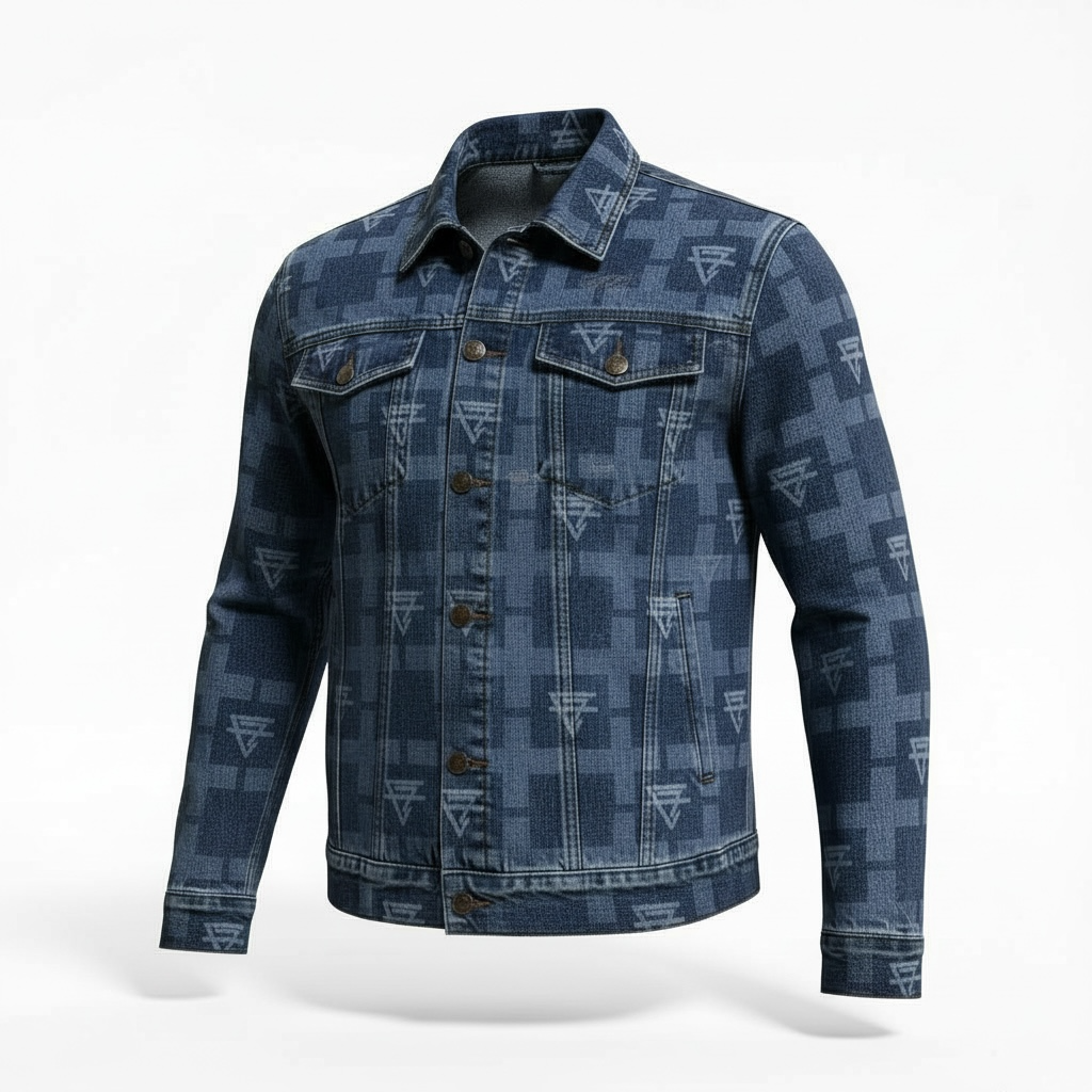 CF monogram logo printed Jeans Jacket